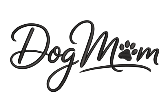 dog mom script – paw print
